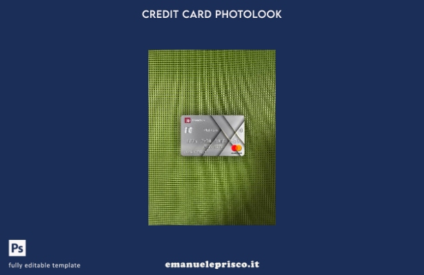 modello frontale con photolook in platino mastercard Syria Cham Bank in stile ve